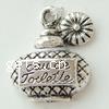 Zinc Alloy Message Pendants, Heart, plated Approx 2mm 