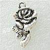 Zinc Alloy Flower Pendants, plated Approx 2mm 