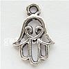 Zinc Alloy Hamsa Pendants, Islamic jewelry nickel, lead & cadmium free Approx 2mm 