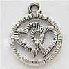 Zinc Alloy Flat Round Pendants, plated nickel, lead & cadmium free Approx 2mm 