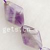 Natural Amethyst Beads, Rhombus, February Birthstone Approx 1mm Inch 