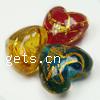 Gold Foil Lampwork Beads, Heart Approx 2MM 