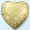 Brass Locket Pendants, Heart, plated, with flower pattern Approx 2mm 