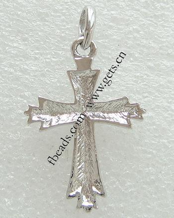 Zinc Alloy Cross Pendants, plated, Customized & with rhinestone, more colors for choice, lead & nickel free, 32x22x4mm, Hole:Approx 3.5mm, Sold By PC