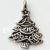 Pendentifs de Noël en alliage de zinc, arbre de noël, Placage, Bijoux de Noël, plus de couleurs à choisir Environ 2mm Vendu par kg