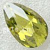 Cubic Zirconia Jewelry Pendants, Teardrop, faceted Approx 1.5mm 