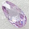 Cubic Zirconia Jewelry Pendants, Teardrop, faceted Approx 1mm 