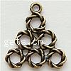 Zinc Alloy Jewelry Pendants, Triangle, nickel, lead & cadmium free Approx 2.5mm 