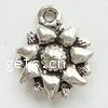 Zinc Alloy Flower Pendants, plated, layered nickel, lead & cadmium free Approx 2mm 