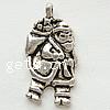 Zinc Alloy Christmas Pendants, Santa Claus, plated, Christmas jewelry nickel, lead & cadmium free Approx 2mm 