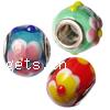 Lampwork Sterling Silver Double Core Beads, With 925 Stamp, Rondelle, 13x8mm, Hole:Approx 4.5MM, Sold by PC