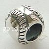 Europeo abalorios de plata tailandesa sin troll, Tailandia, Tambor, cadena de cuerda & sin rosca, 8x9.5mm, agujero:aproximado 5mm, Vendido por UD