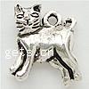 Colgantes Animales de Aleación de Zinc, Gato, chapado, más colores para la opción, libre de níquel, plomo & cadmio, 15x14mm, agujero:aproximado 1.5mm, 500PCs/Bolsa, Vendido por Bolsa