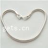 Bracelet chaîne European en argent pur, argent sterling 925, Placage, plus de couleurs à choisir, 3mm pouce, Vendu par brin