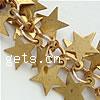 Handmade Brass Chain, Star, plated m 