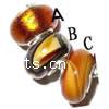 Europeo Lampwork Beads With  Plating Silver Single Core, Rondelle, 14x8mm, Hole:Approx 4.5MM, Sold by PC