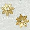 Brass Bead Cap, Flower, plated Approx 1mm 