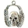 Zinc Alloy Skull Pendants, plated cadmium free Approx 3mm, Approx 