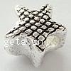 Europeo abalorios de troll de plata tailandesa, Tailandia, Estrella, con rosca, 13x13x10mm, agujero:aproximado 4.5mm, Vendido por UD