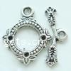 Zinc Alloy Toggle Clasp, Flower, single-strand cadmium free 