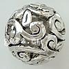 Zinc Alloy Hollow Beads, Round, plated nickel, lead & cadmium free, 15mm Approx 2mm 