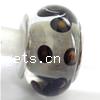 Lampwork Sterling Silver Double Core Beads, With 925 Stamp, Rondelle, 13x8mm, Hole:Approx 4.5MM, Sold by PC