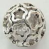 Perles creuses en alliage de zinc, Rond, Placage, creux, plus de couleurs à choisir, protéger l'environnement, sans nickel, plomb et cadmium, 25mm Environ 3.5mm, Vendu par PC