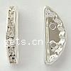 Half Round Bridge Rhinestone Spacer, Brass, Moon, plated, with Mideast rhinestone Approx 2mm 