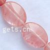 Cherry Quartz Bead, Oval Inch, Approx 