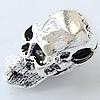 Abalorios Estilo Europeo de Aleación de Zinc, Calavera, chapado, sin rosca, más colores para la opción, 23.5x11.5x12.5mm, agujero:aproximado 4mm, Vendido por UD