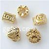 Zinc Alloy European Beads, plated, mixed, golden, cadmium free Approx 4.2-4.5mm 