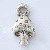 Zinc Alloy Fruit Shape Pendants, mushroom, plated nickel & cadmium free Approx 2mm 