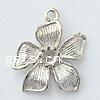 Zinc Alloy Flower Pendants, plated, 5 petal nickel & cadmium free Approx 2mm 