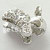 Strass Zink Legierung Europa Perlen, Zinklegierung, Hase, plattiert, ohne troll & mit Strass, keine, 17x14mm, Bohrung:ca. 4mm, verkauft von PC