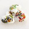 Gold Foil Lampwork Beads, Heart Approx 3MM 