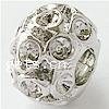 Zinc Alloy European Beads, Rondelle, plated, without troll Approx 4mm 