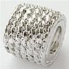 Zinc Alloy European Beads, Tube, plated, without troll Approx 4mm 