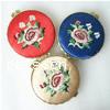 Silk Cosmetic Mirror, with flower pattern, mixed colors 