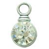 Cubic Zirconia (CZ) Zinc Alloy Pendants, plated cadmium free Approx 5mm 