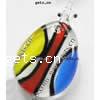 Murano Lampwork Pendant, Flat oval 