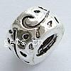 Zinc Alloy European Beads, Rondelle, plated, without troll Approx 4mm 