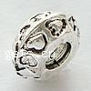 Zinc Alloy European Beads, Rondelle, plated, without troll Approx 4mm 