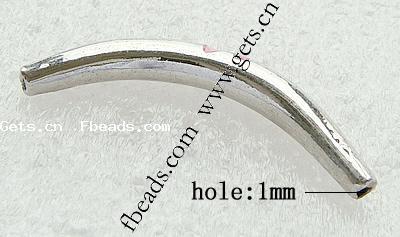 エナメル亜鉛合金ビーズ, エナメル, とともに 亜鉛合金, チューブ形, メッキ, 無色, カドミウムフリー, 41x5mm, 穴:約 1mm, 売り手 パソコン