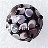 Handmade Lampwork Beads, Flat round, 16x10mm, Hole:Approx 2MM, Sold by PC