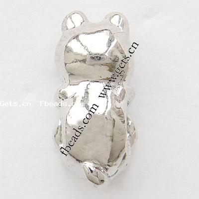 grano Europeo de aleación Zinc con diamante, aleación de zinc, Cerdo, chapado, sin rosca & con diamantes de imitación, más colores para la opción, 15x9x8mm, agujero:aproximado 4.2-4.5mm, Vendido por UD