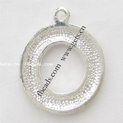 Zinc Alloy Rhinestone Pendants, Donut, plated, with rhinestone, more colors for choice, cadmium free, 23x23x3mm, Hole:Approx 1.5mm, Sold By PC