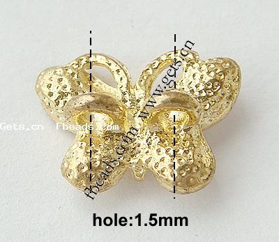 Connecteur en alliage zinc à stras, alliage de zinc, papillon, Plaquage normal, avec strass, plus de couleurs à choisir, protéger l'environnement, sans nickel, plomb et cadmium, 13.5x10x2mm, Trou:Environ 1.5mm, Vendu par PC