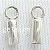 Sterling Silver End Caps, 925 Sterling Silver, Tube, plated Approx 2mm 