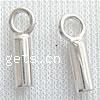 Sterling Silver End Caps, 925 Sterling Silver, Tube, plated Approx 2mm 