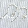 Sterling Silver Hook Earwire, 925 Sterling Silver, plated 13mm 